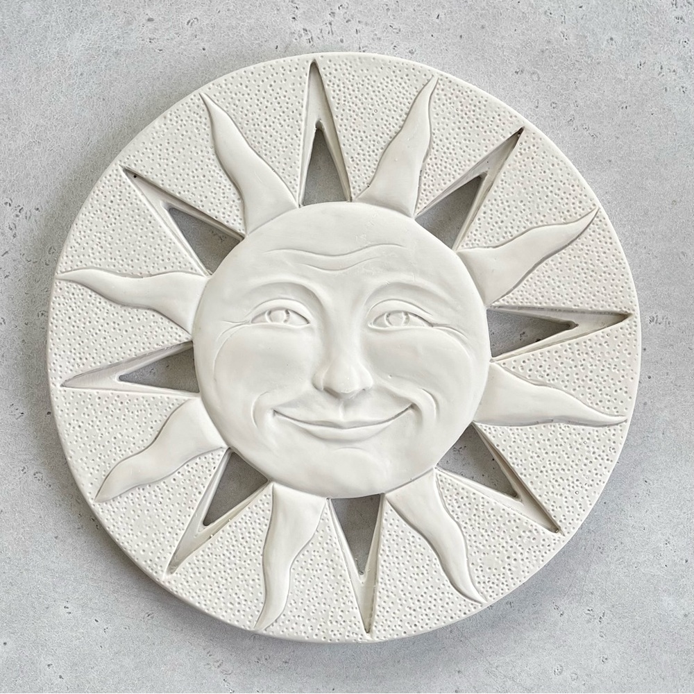 Vintage Goose Creek 90s Celestial Sun Face Wall Hanging Garden Decor